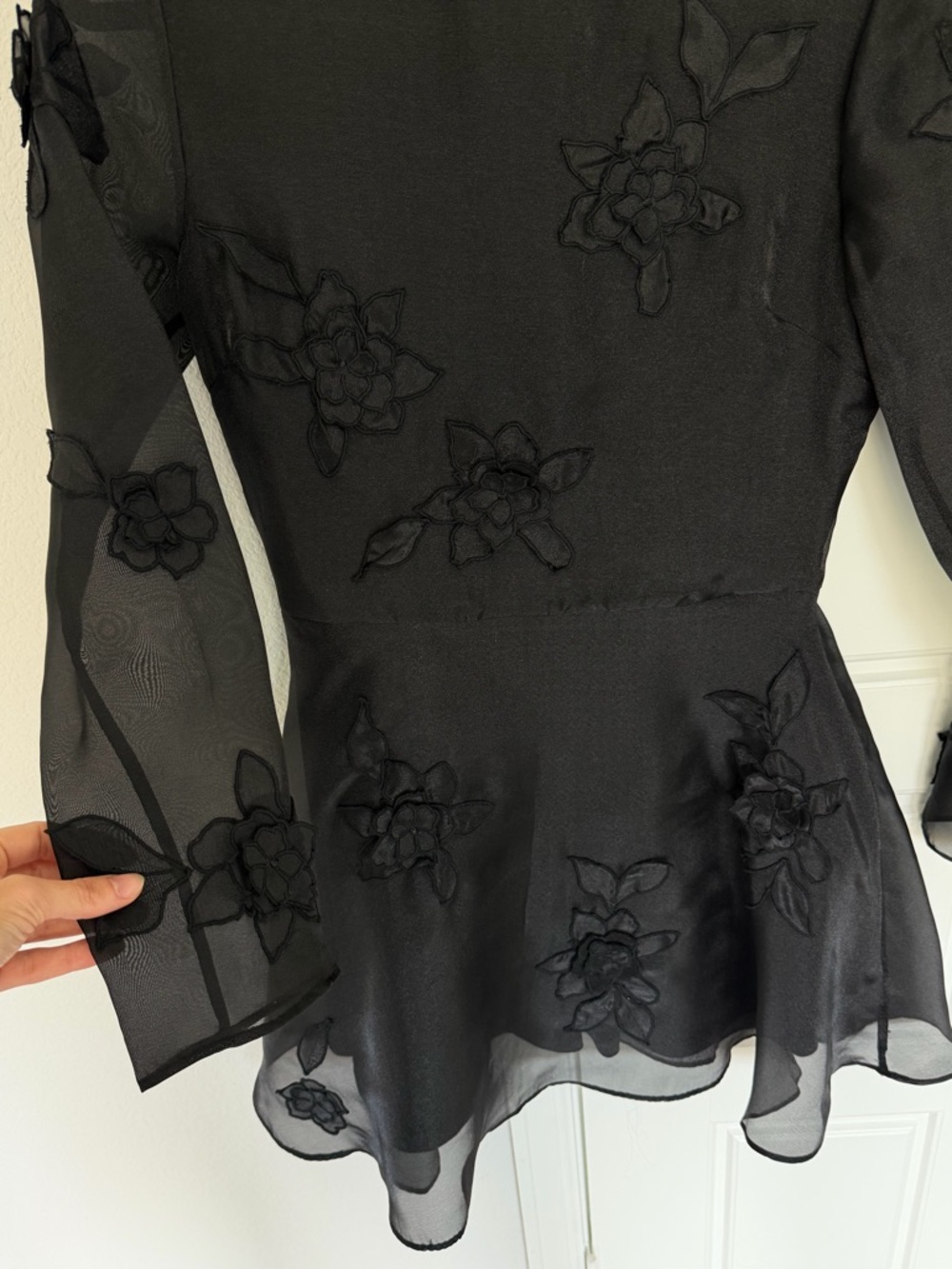 NEW APPLIQUED ORGANZA DRESS